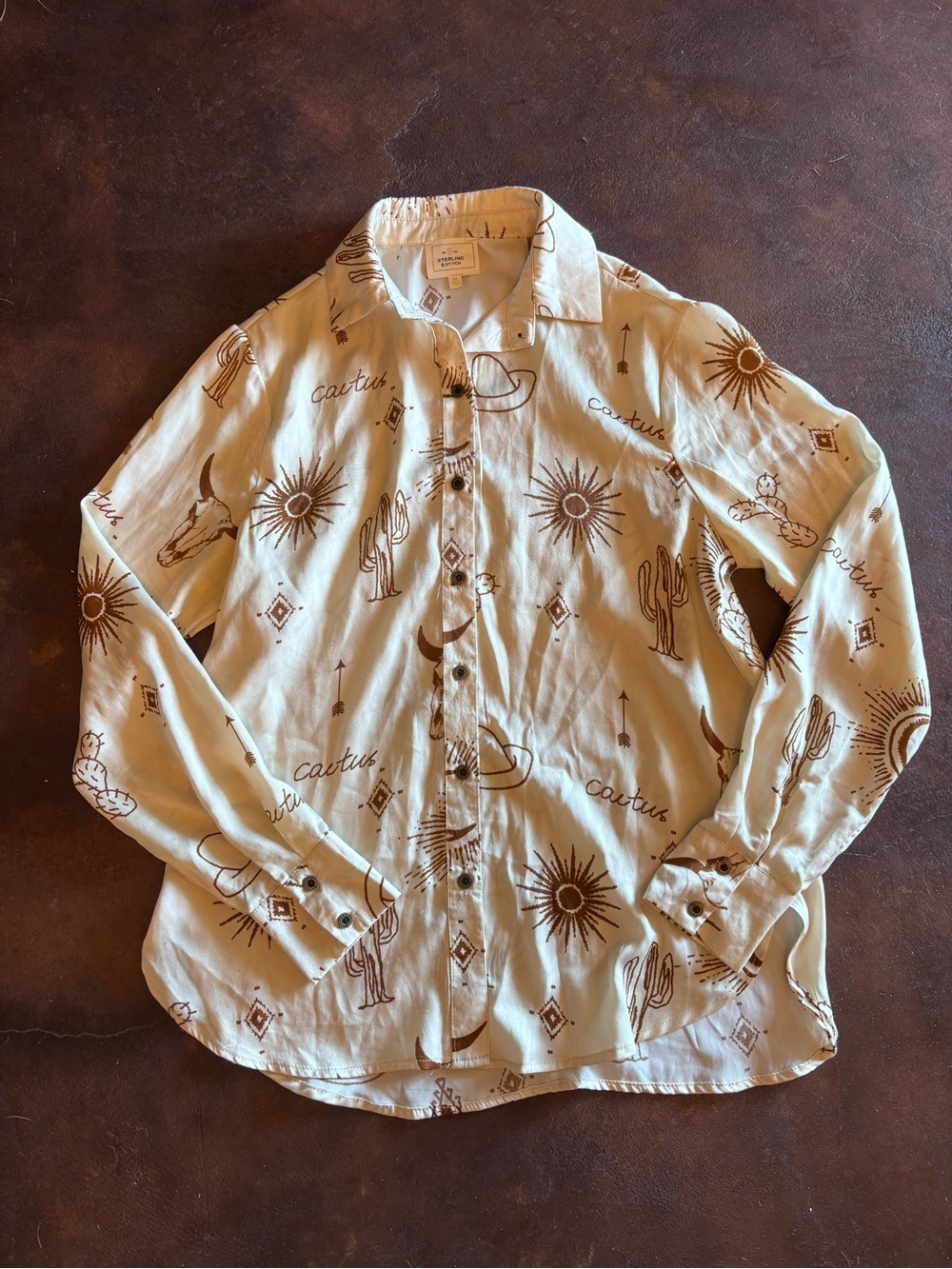 Women’s Sterling & Stitch Western Blouse Size Medium